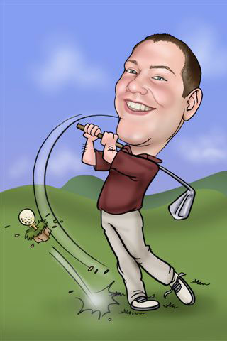 Caricaturas de Golfistas