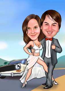 Caricaturas, para regalar a los novios
