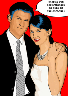 Una foto hecha un cuadro Pop Art Comic