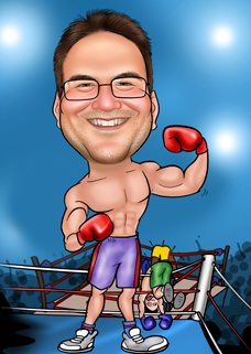 Caricaturas con fotos:
          elige la que más vaya con él