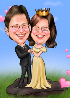 Caricaturas, un regalo divertido en San Valentín