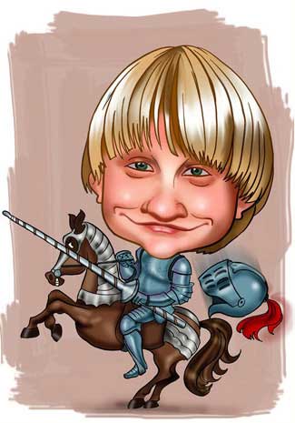 Caricaturas de Caballero edad media