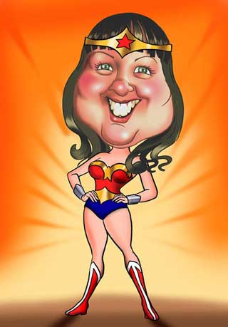 Caricaturas de Superheroinas