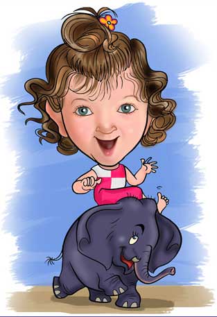 Caricaturas de Sobre el elefante