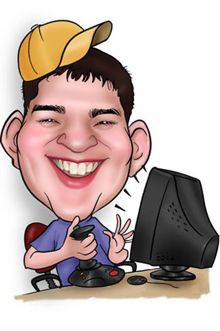 Caricaturas de Enganchados a los videojuegos
