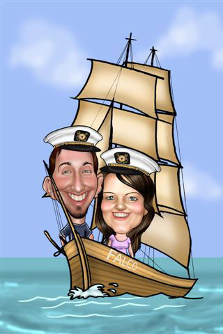 Caricaturas de Viajando en barco