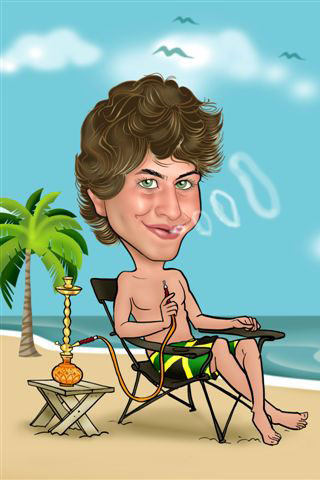 Caricaturas de En la playa