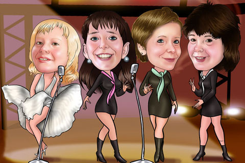 Caricaturas de Grupos musicales