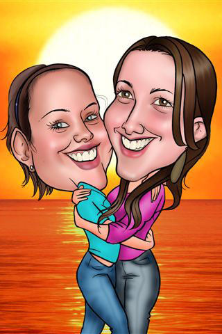 Caricaturas de Enamoradas