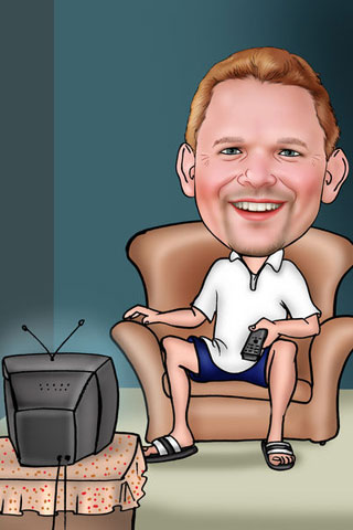 Caricaturas de Alguien Zapeando