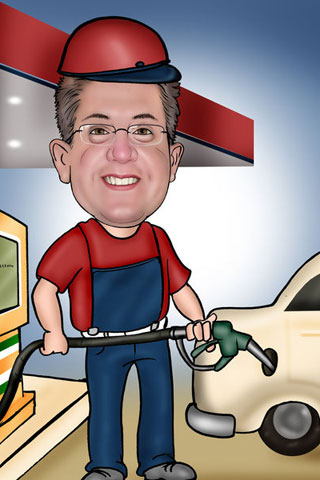 Caricaturas de Gasolinero