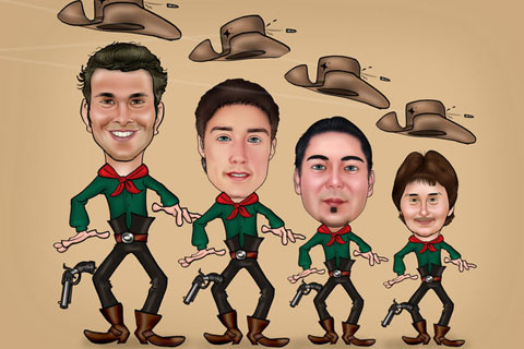 Caricaturas de Los hermanos Dalton