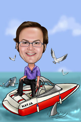 Caricaturas de En la lancha