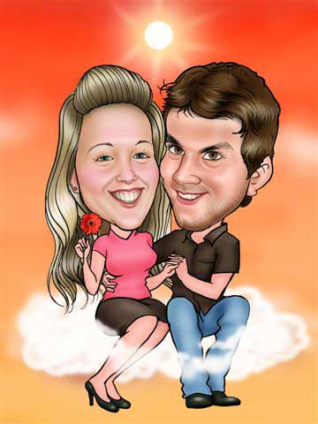 Caricaturas de En una nube