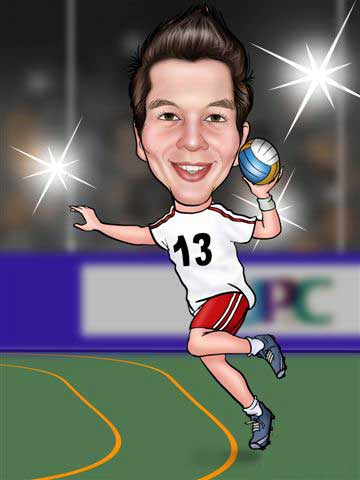 Caricaturas de Jugadores balonmano