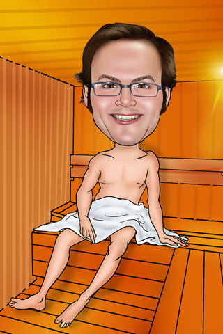 Caricaturas de En la sauna