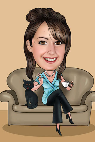 Caricaturas de En el sofá