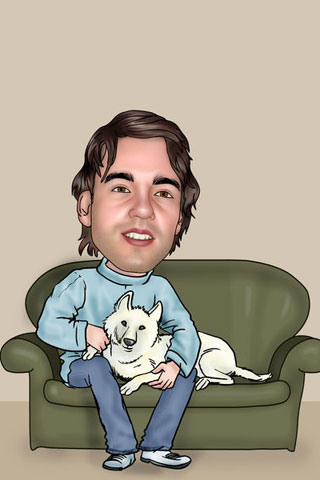 Caricaturas de En el sofá