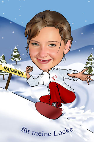 Caricaturas de Snowboard a tope