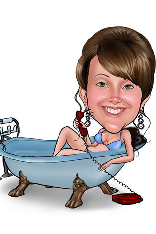 Caricaturas de Relax de baño