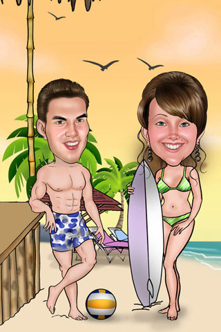 Caricaturas de A la playa!