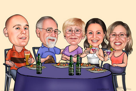 Caricaturas de Amigos