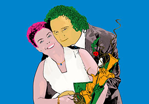 Regalo: Un  Impreso en un lienzo con un bastidor para alguien de toro