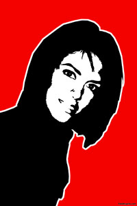 Regalo: Un Stencil Impreso en un lienzo con un bastidor para alguien de Barcelona