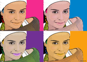 Regalo: Un  En un lienzo y enmarcado en aluminio para alguien de Pola de Siero