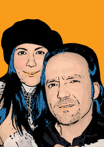 Regalo: Un Pop Art Comic 2 personas Impreso en un lienzo con un bastidor para alguien de Pozuelo de Alarcón