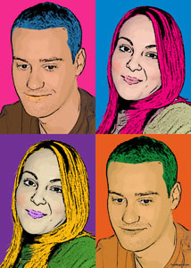 Regalo: Un  En un lienzo y enmarcado en aluminio para alguien de Alagón