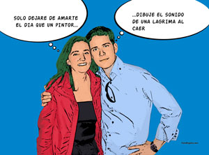 Regalo: Un  Impreso en un lienzo con un bastidor para alguien de SALOU