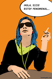 Regalo: Un  En un lienzo y enmarcado en aluminio para alguien de Oviedo