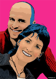 Regalo: Un  Impreso en un lienzo con un bastidor para alguien de estella