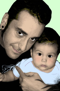 Regalo: Un Andy Warhol Pro 2 personas Impreso en un lienzo con un bastidor para alguien de candas