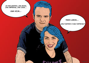 Regalo: Un  En una lámina enmarcada en aluminio para alguien de Torrevieja