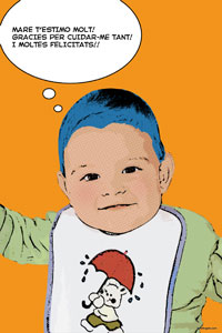 Regalo: Un  En una lámina enmarcada en aluminio para alguien de El Vendrell