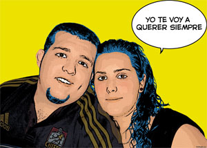 Regalo: Un  Impreso en un lienzo con un bastidor para alguien de Elche