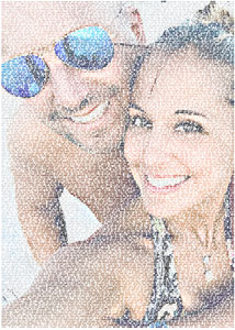 Regalo: Un  En un lienzo y enmarcado en aluminio para alguien de Javea