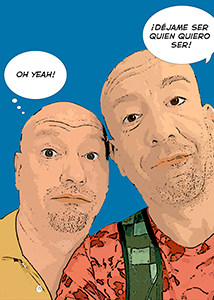 Regalo: Un  En un lienzo y enmarcado en aluminio para alguien de Málaga