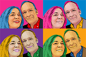 Regalo: Un  En un lienzo y enmarcado en aluminio para alguien de sevilla