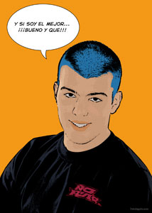 Regalo: Un Pop Art Comic 1 persona Impreso en un lienzo con un bastidor para alguien de Paracuellos de Jarama