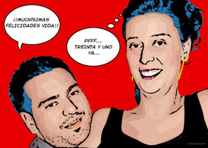 Regalo: Un  En una lámina enmarcada en aluminio para alguien de San Fernando de Henares