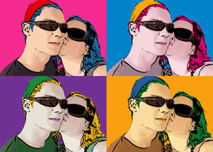 Regalo: Un  En un lienzo y enmarcado en aluminio para alguien de VILANOVA I LA GELTRU