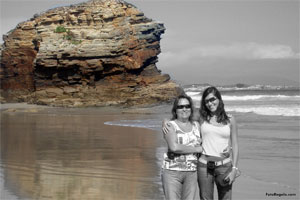 Regalo: Un Coloreado Impreso en un lienzo con un bastidor para alguien de Madrid