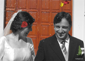 Regalo: Un  Impreso en un lienzo con un bastidor para alguien de Málaga