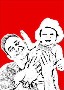 Regalo: Un  Impreso en un lienzo con un bastidor para alguien de montorio