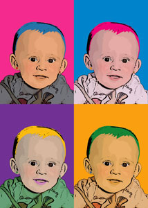 Regalo: Un Andy Warhol 1 persona 4 viñetas Vertical En un archivo JPG (Ya lo imprimiré yo) para alguien de fuenlabrada
