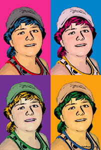 Regalo: Un  En un lienzo y enmarcado en aluminio para alguien de bilbao