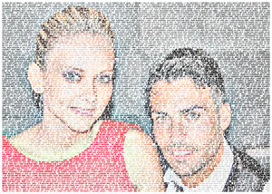 Regalo: Un  En una lámina enmarcada en aluminio para alguien de almazora